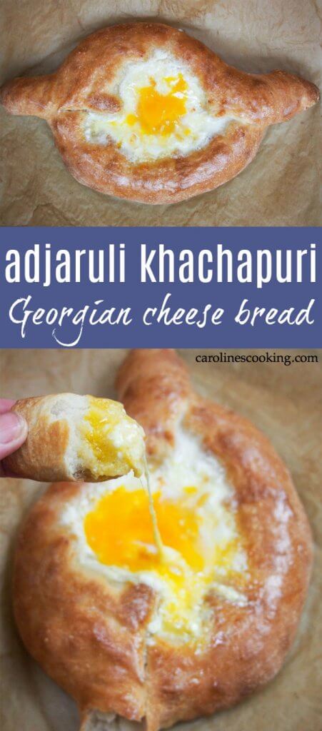 Adjaruli khachapuri Georgian cheese bread