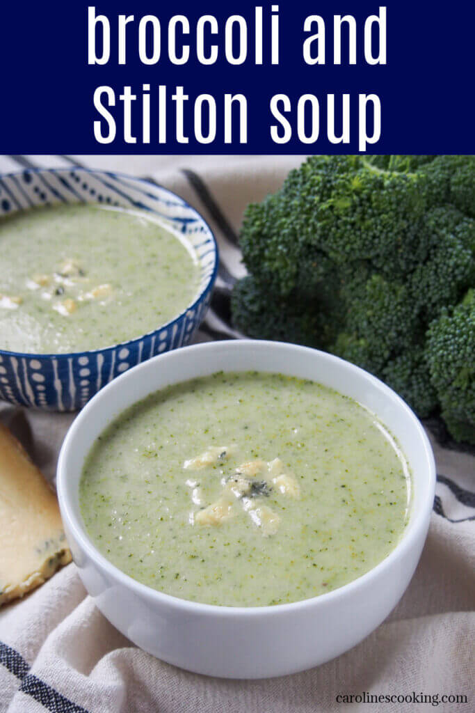 Broccoli and stilton soup is a wonderfully tasty, comforting soup that's flavorful and easy to make. Just a few ingredients & a short cooking time, this blended soup is light yet gently rich goodness. Perfect for lunch/as a starter.