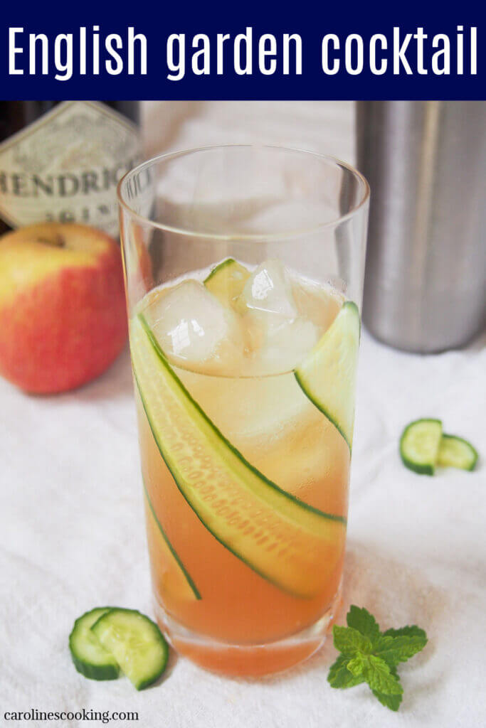 This English garden cocktail is a lovely light drink, perfect to sip on a warm day. Combining gin, elderflower, apple and cucumber, it's gently aromatic and feels quintessentially British. Cheers!