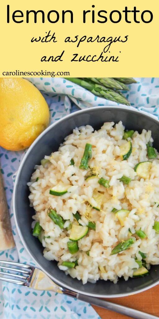 lemon risotto with asparagus and zucchini