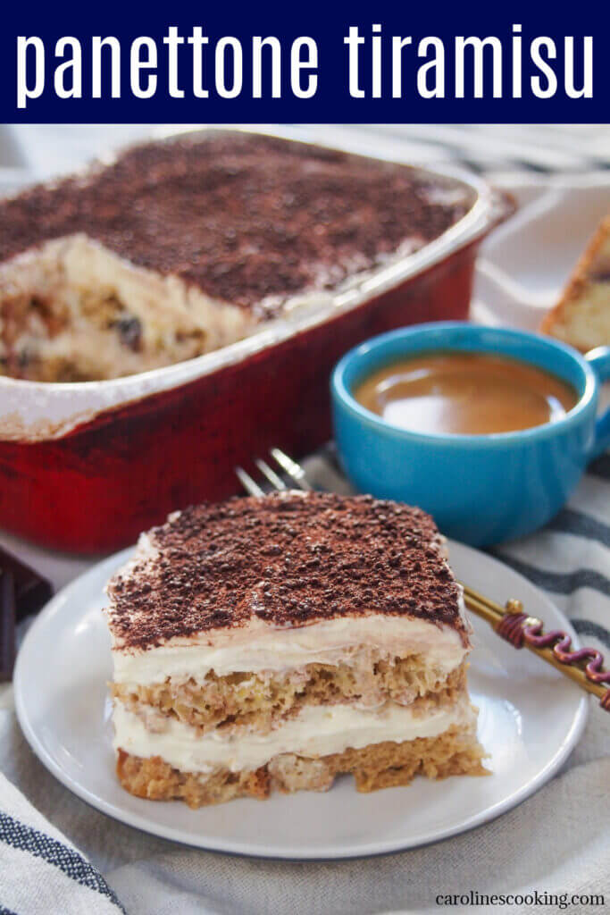 Panettone tiramisu is more than just a way to use up leftover panettone, it's a wonderful twist on the classic Italian dessert. It's easy to make, comforting and oh so delicious. Perfect as an alternative festive dessert, too.